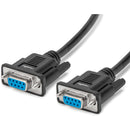 Rocstor DB-9 RS-232 Serial Null Modem Cable (Black, 3')