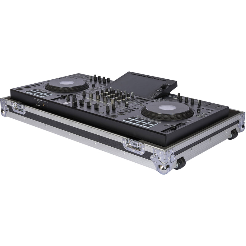 Headliner Low-Profile Flight Case with Wheels for AlphaTheta XDJ-AZ (Silver/Black)
