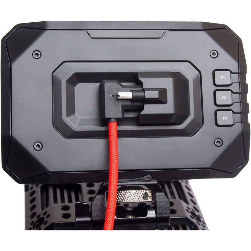 XLCS Designs Locking USB-C Right-Angle to Right-Angle EVF Cable for PYXIS 6K (31.5", Red)