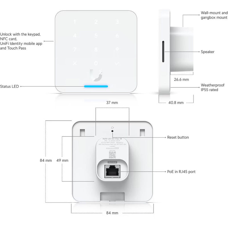 Ubiquiti Networks UniFi Access Reader Flex (White)