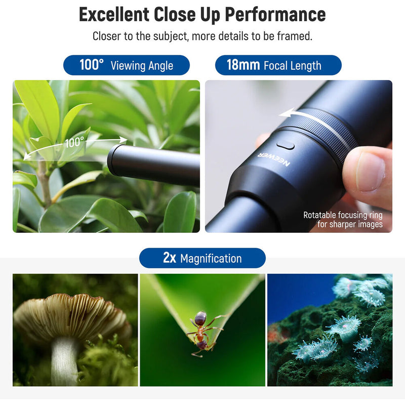 Neewer LS-51 180&deg; 18mm Macro Probe Lens with 17mm Thread for Smartphones
