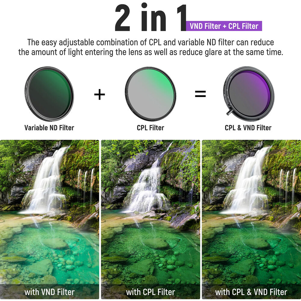 Buy in India Neewer True Colors HD Combination Variable ND/CPL Filter ...