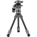 Tilta VT03 Tabletop Video Fluid Head with 1-Stage Carbon Fiber Tripod Legs (Space Gray)