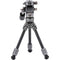 Tilta VT03 Tabletop Video Fluid Head with 1-Stage Carbon Fiber Tripod Legs (Space Gray)