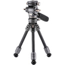 Tilta VT03 Tabletop Video Fluid Head with 1-Stage Carbon Fiber Tripod Legs (Space Gray)