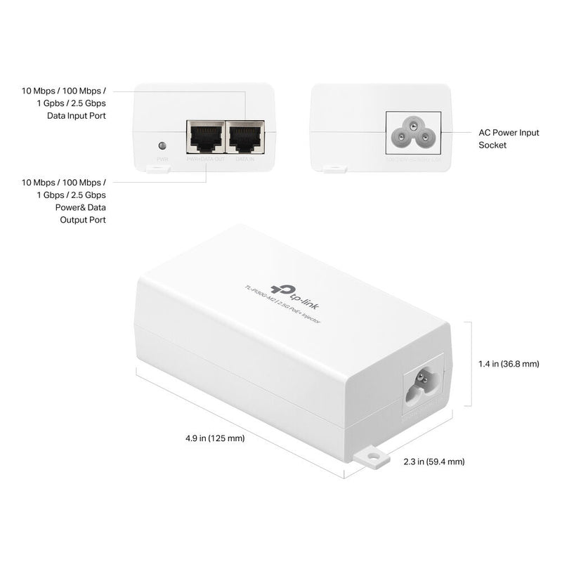 TP-Link TL-PI30G-M2 PoE+ Injector