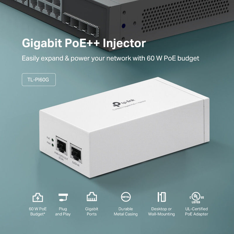 TP-Link TL-PI60G PoE++ Injector