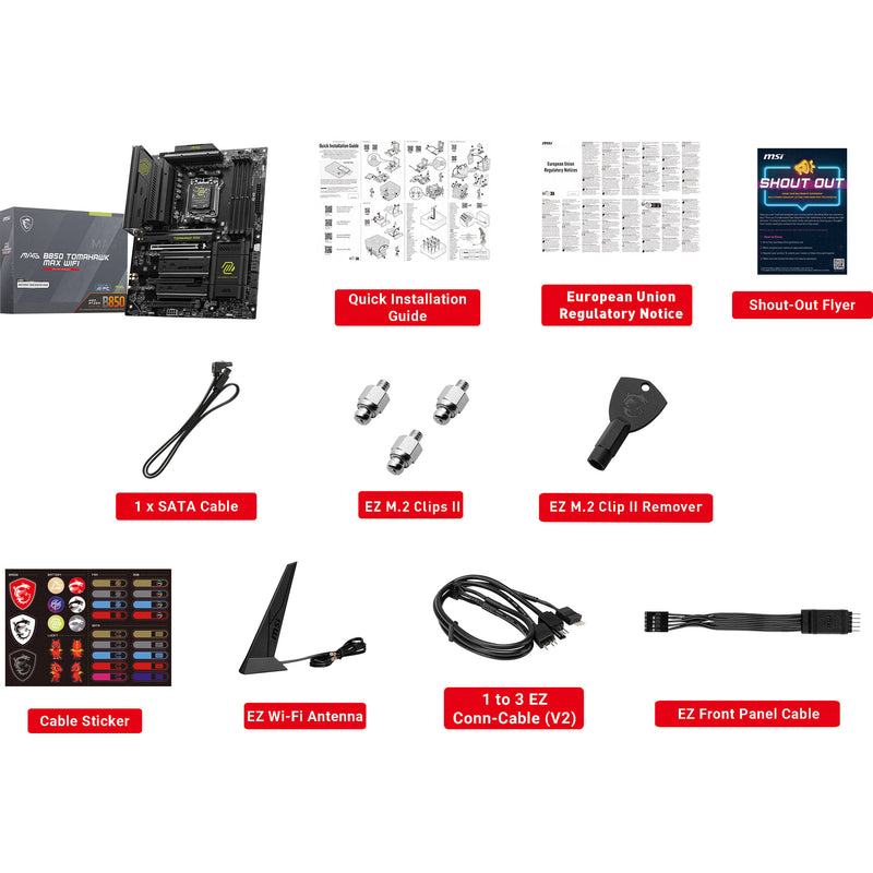 MSI MAG B850 TOMAHAWK MAX WIFI AM5 ATX Motherboard