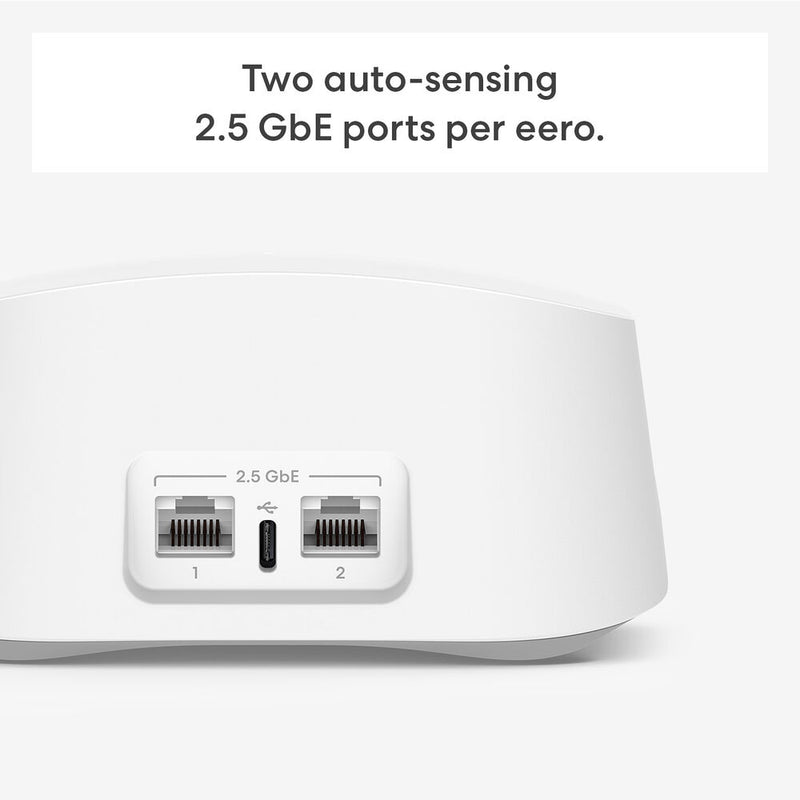eero 7 BE1800 Wireless Dual-Band 2.5G 2-Piece Mesh Wi-Fi 7 System