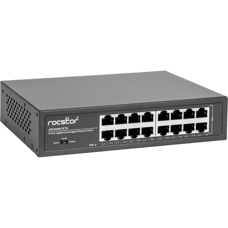 Rocstor JetConnect JC16 16-Port Gigabit Unmanaged Network Switch