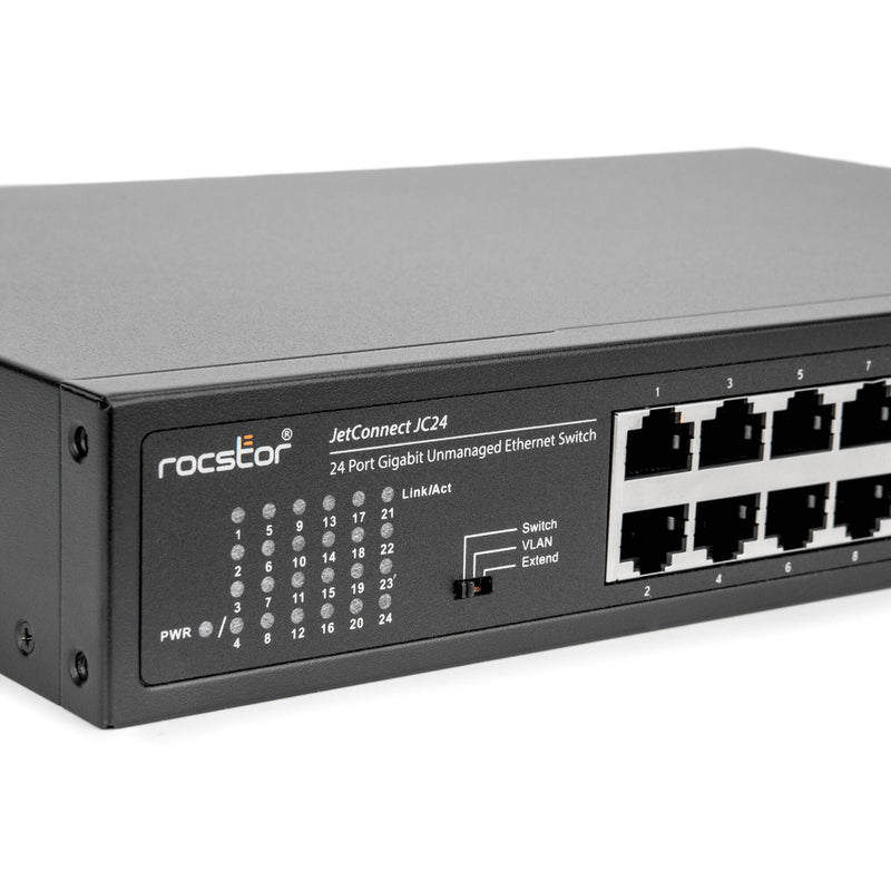 Rocstor JetConnect JC24 24-Port Gigabit Unmanaged Network Switch