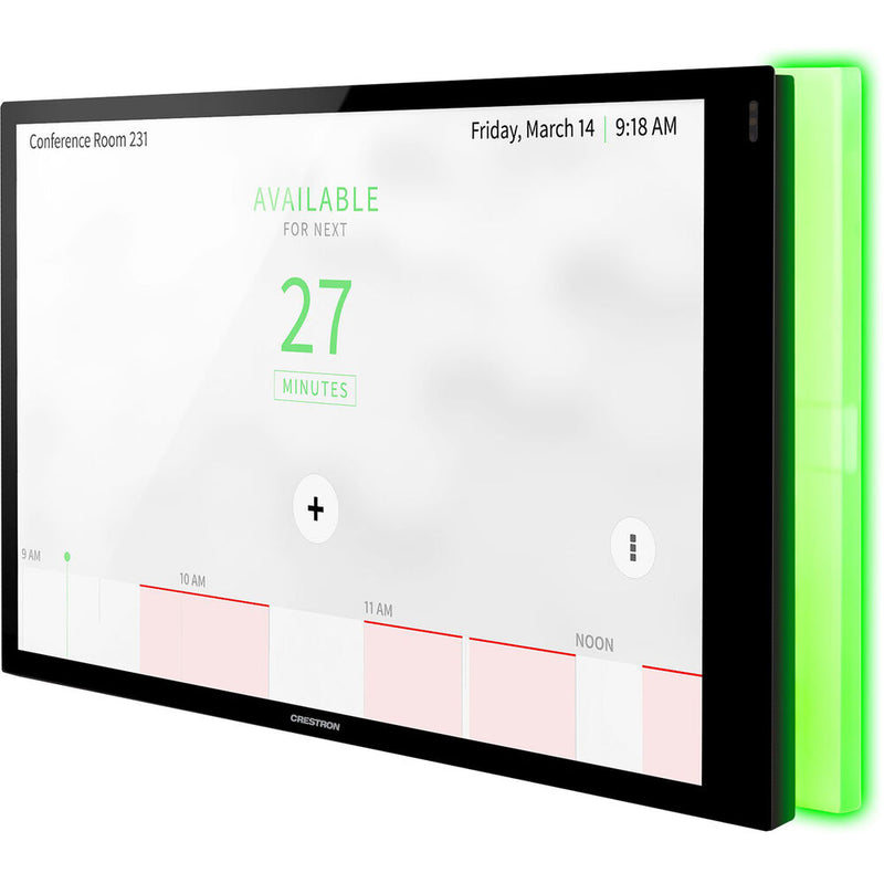 Crestron TSS-1070-B-S-LB 10" Touchscreen Room Scheduling Monitor with Light Bar Kit (Black)