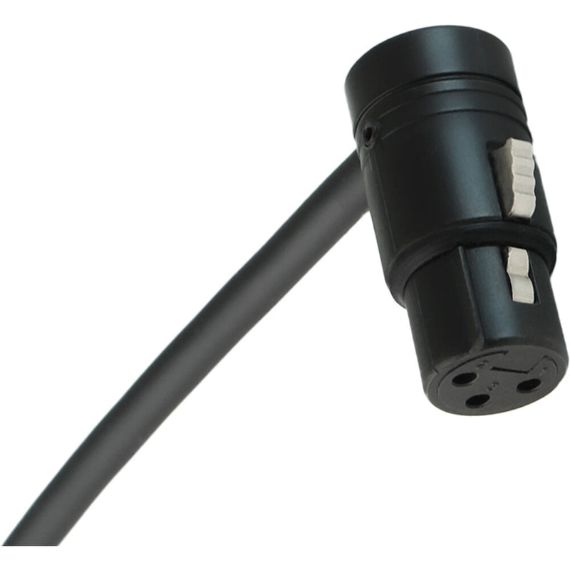 Cable Techniques Low-Profile Right Angle XLR-3F to Straight 1/4" TRS Male Patch Cable (3')