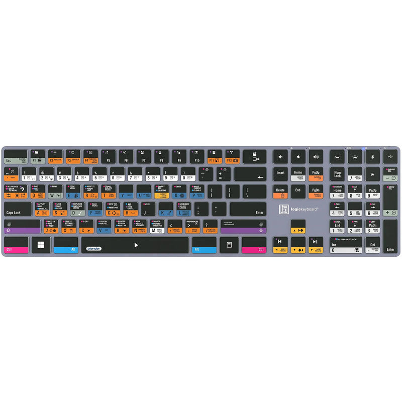 Logickeyboard Blender 3D TITAN Wireless Backlit US English Keyboard for Windows