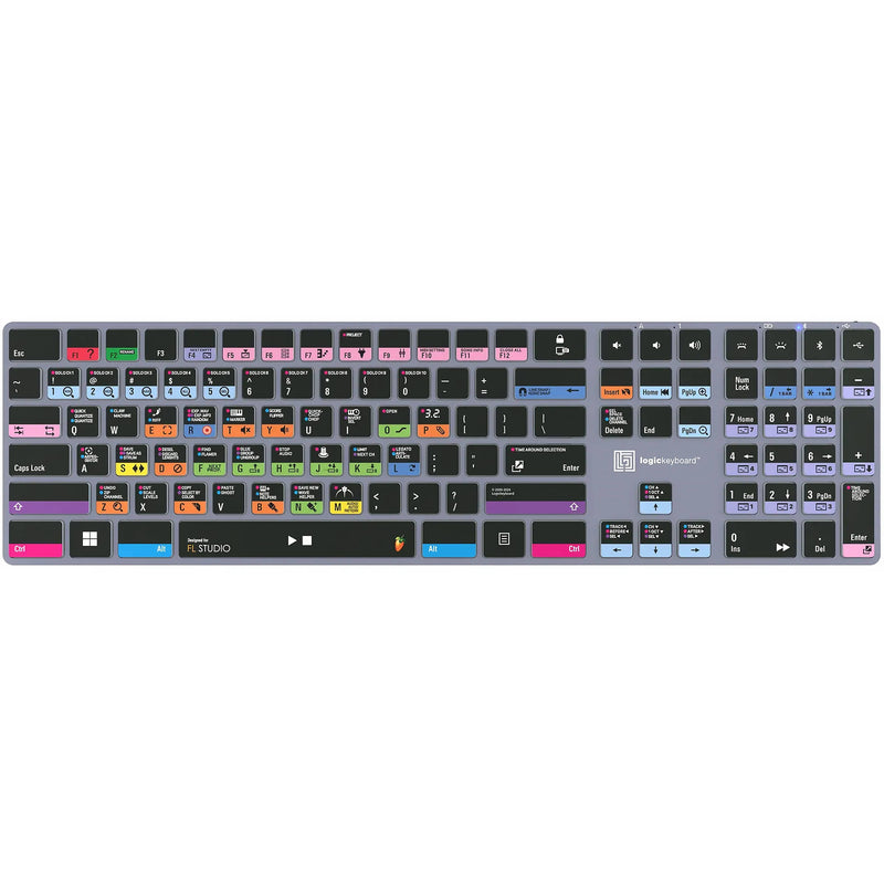 Logickeyboard FL Studio TITAN Wireless Backlit US English Keyboard for Windows