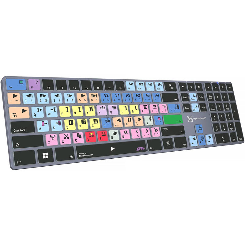 Logickeyboard Avid Media Composer TITAN Wireless Backlit US English Keyboard for Windows