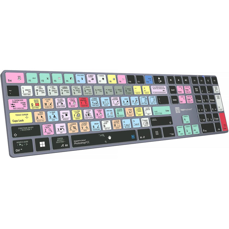 Logickeyboard Adobe Photoshop CC TITAN Wireless Backlit US English Keyboard for Windows