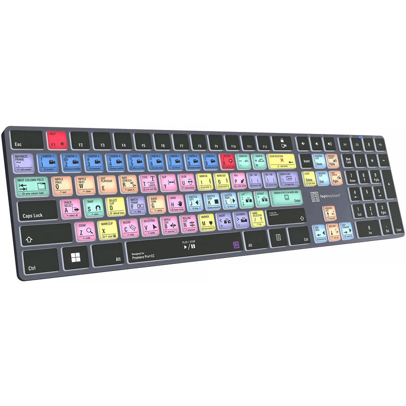 Logickeyboard Adobe Premiere Pro CC TITAN Wireless Backlit US English Keyboard for Windows