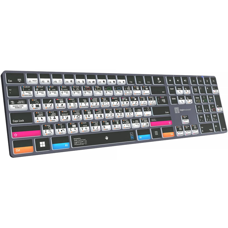 Logickeyboard Adobe Photographer TITAN Wireless Backlit US English Keyboard for Windows