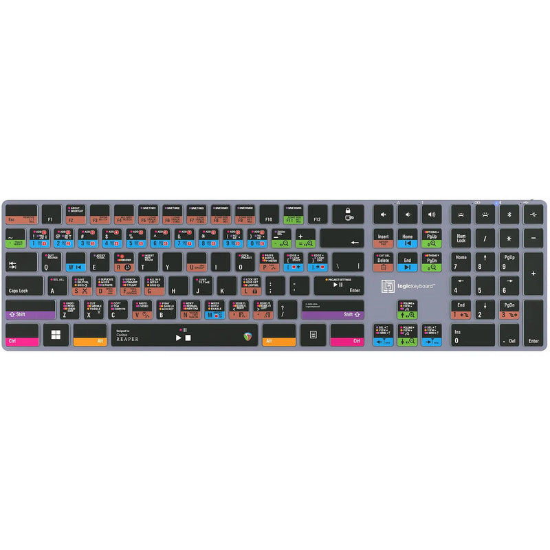 Logickeyboard Cockos Reaper TITAN Wireless Backlit US English Keyboard for Windows