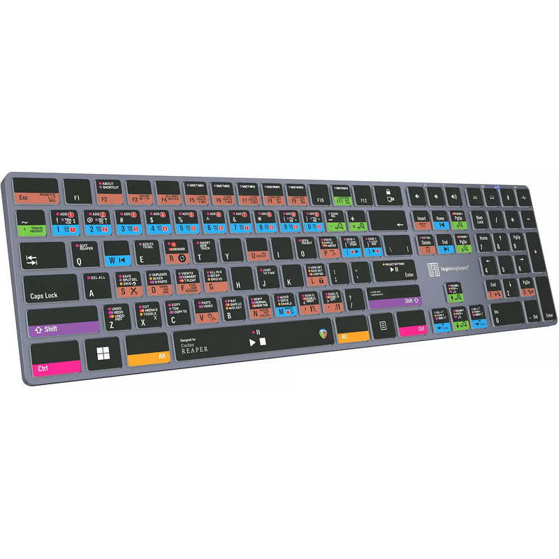 Logickeyboard Cockos Reaper TITAN Wireless Backlit US English Keyboard for Windows
