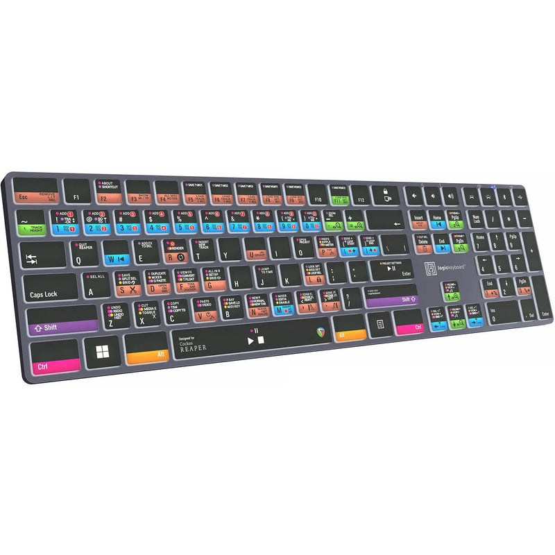 Logickeyboard Cockos Reaper TITAN Wireless Backlit US English Keyboard for Windows