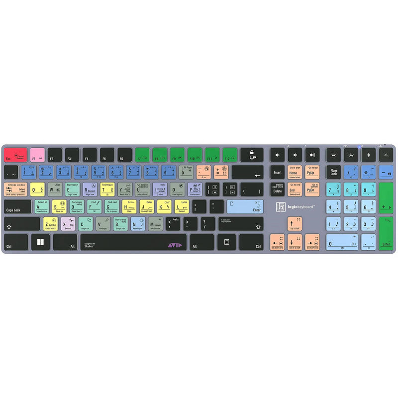 Logickeyboard Avid Sibelius TITAN Wireless Backlit US English Keyboard for Windows