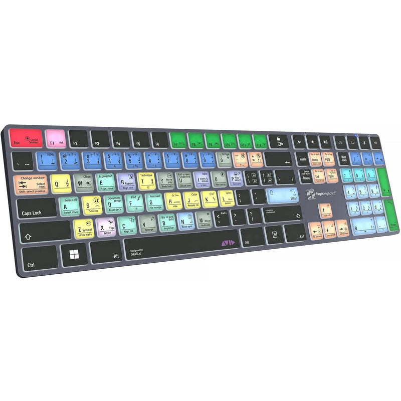 Logickeyboard Avid Sibelius TITAN Wireless Backlit US English Keyboard for Windows
