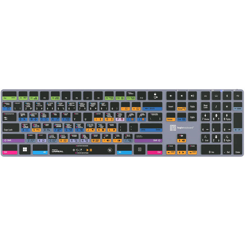 Logickeyboard Unreal Engine TITAN Wireless Backlit US English Keyboard for Windows