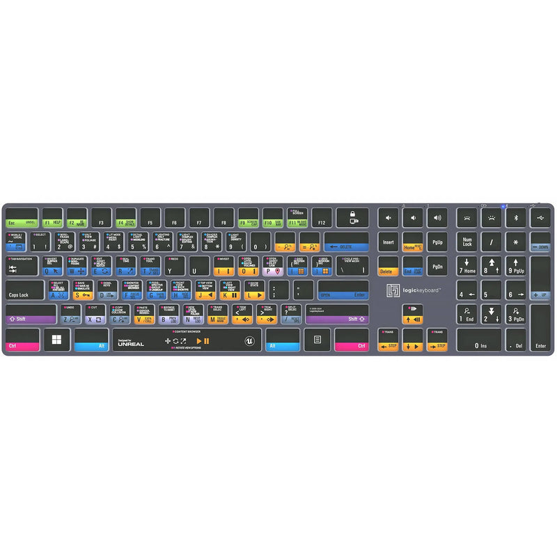 Logickeyboard Unreal Engine TITAN Wireless Backlit US English Keyboard for Windows