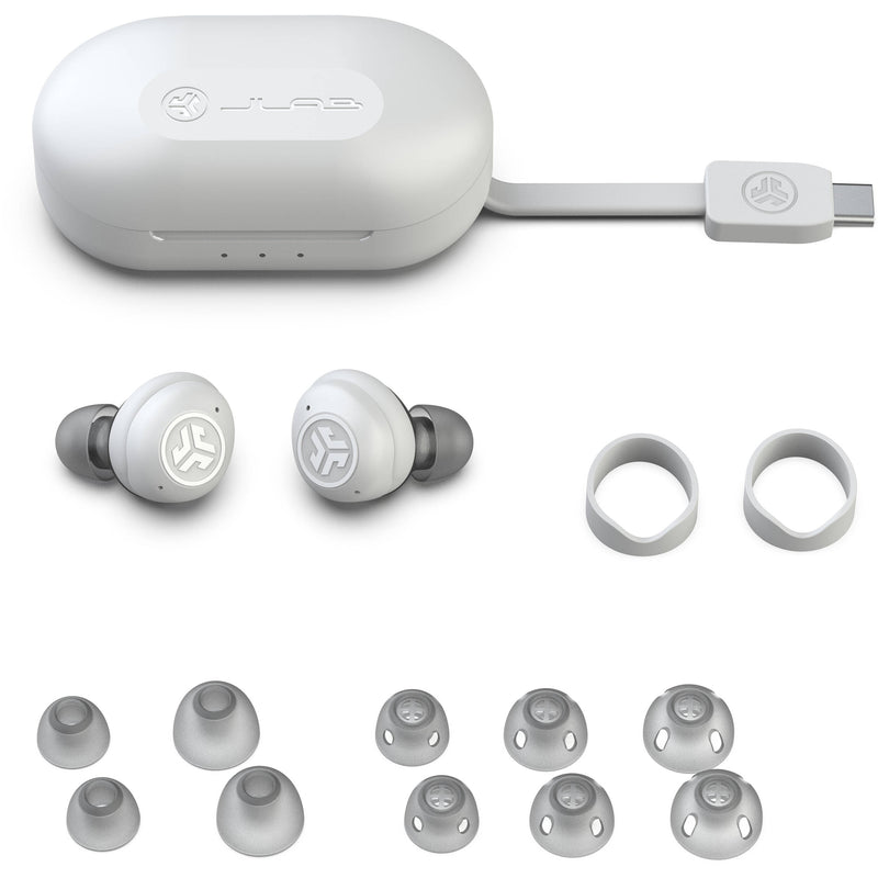 JLab Hear OTC Wireless Hearing Aid Earbuds (White)