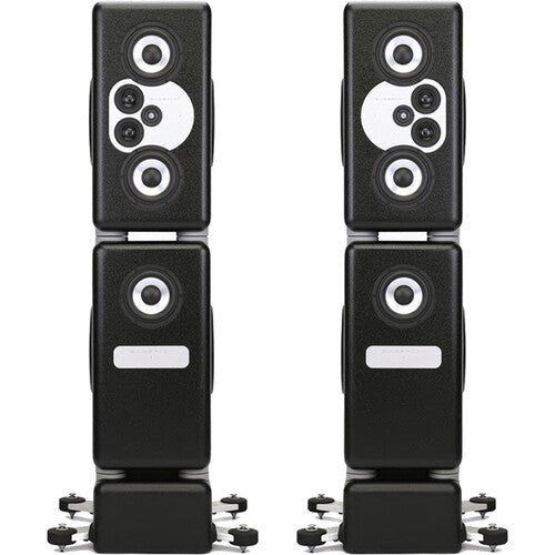 BAREFOOT SOUND MasterStack12 Flagship 4.5-Way Quad 12" Active Studio Monitor and Subwoofer (Black, Pair)