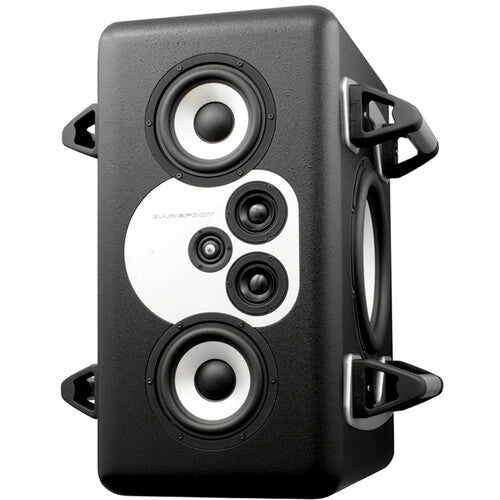 BAREFOOT SOUND MasterStack12 Flagship 4.5-Way Quad 12" Active Studio Monitor and Subwoofer with Handles (Black, Pair)