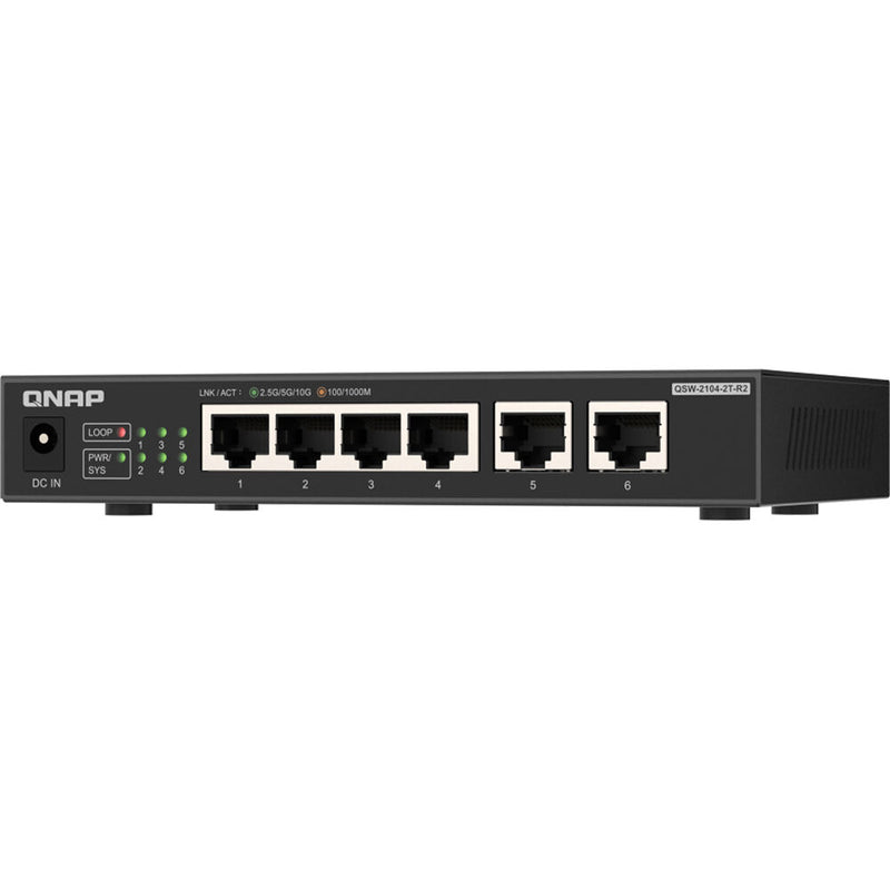 QNAP QSW-2104-2T-R2 6-Port 2.5G / 10G Unmanaged Network Switch