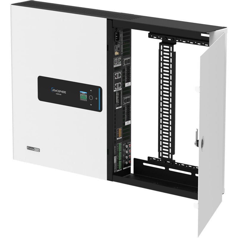 AtlasIED AZMP8-DW Atmosphere 8-Zone Signal Processor with 1200W Amplifier and Dante in Wall Mount Cabinet