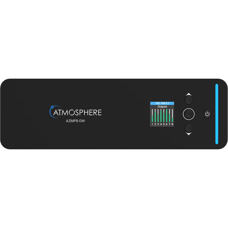 AtlasIED AZMP8-DW Atmosphere 8-Zone Signal Processor with 1200W Amplifier and Dante in Wall Mount Cabinet