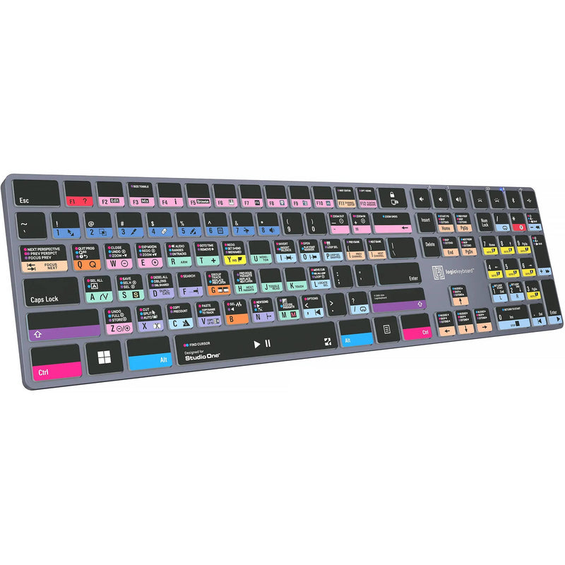 Logickeyboard Presonus Studio One TITAN Wireless Backlit US English Keyboard for Windows