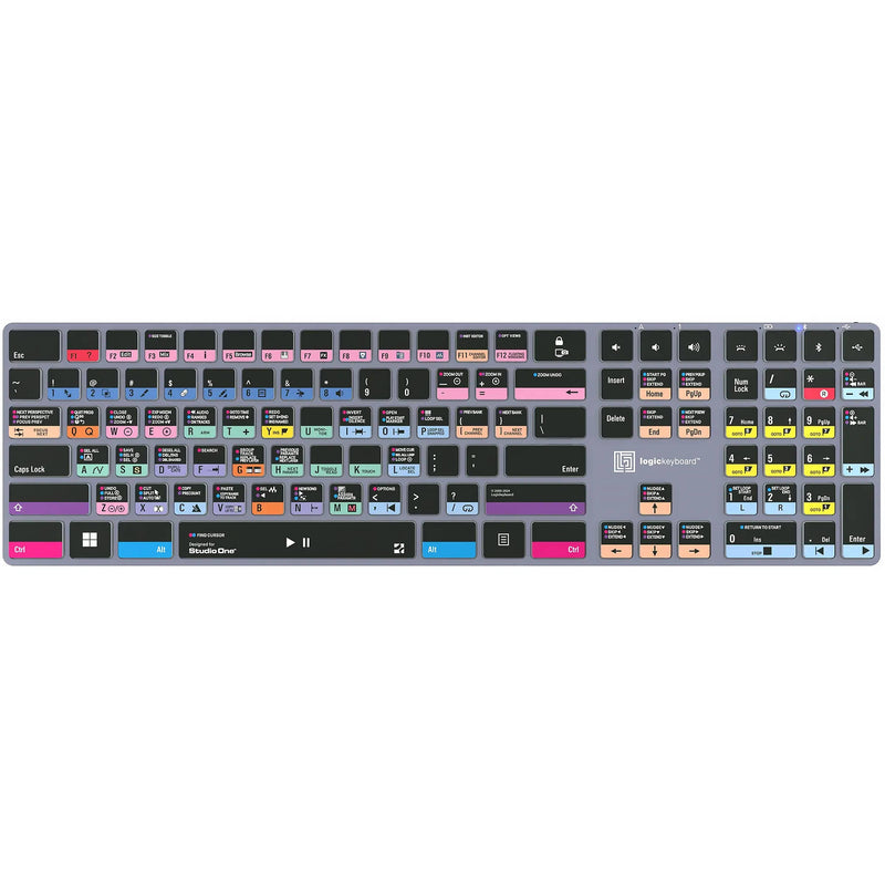 Logickeyboard Presonus Studio One TITAN Wireless Backlit US English Keyboard for Windows