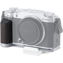 Tilta Mounting Baseplate with Wooden Grip for FUJIFILM X-M5 (Silver)