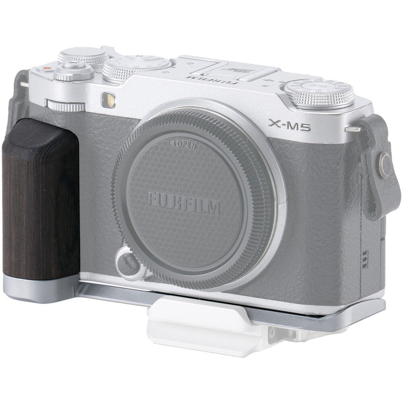 Tilta Mounting Baseplate with Wooden Grip for FUJIFILM X-M5 (Silver)