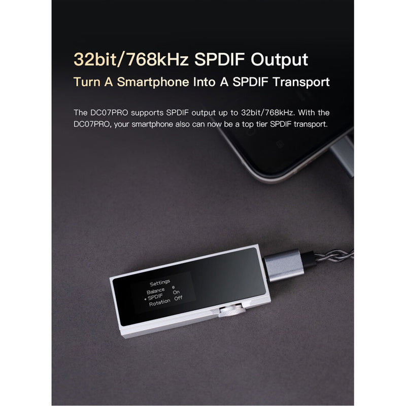 iBasso DC07PRO Portable Hi-Res USB DAC and Amp (Silver)