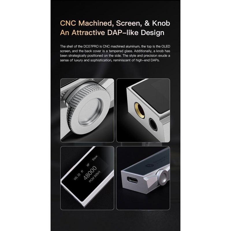 iBasso DC07PRO Portable Hi-Res USB DAC and Amp (Silver)