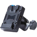 FXLion NANO V-Mount to D-Tap Battery Adapter Plate with Rod Clamp