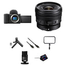 Sony ZV-E10 II Mirrorless Camera with 10-20mm f/4 Lens and Live Streaming Kit (Black)