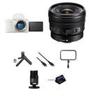 Sony ZV-E10 II Mirrorless Camera with 10-20mm f/4 Lens and Live Streaming Kit (White)
