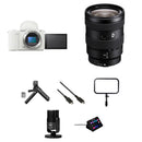 Sony ZV-E10 II Mirrorless Camera with 16-55mm f/2.8 Lens and Live Streaming Kit (White)