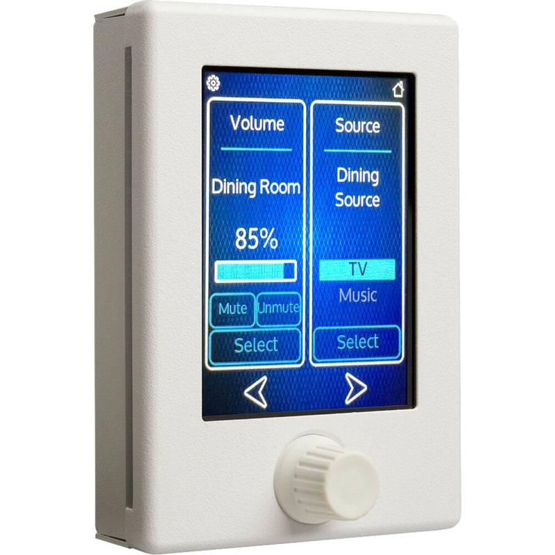 LEA Professional Connect Series Programmable Touchscreen with Rotary Encoder (White)