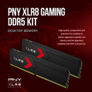 PNY 32GB XLR8 Gaming DDR5 5600 MHz UDIMM Desktop Memory Kit (2 x 16GB)