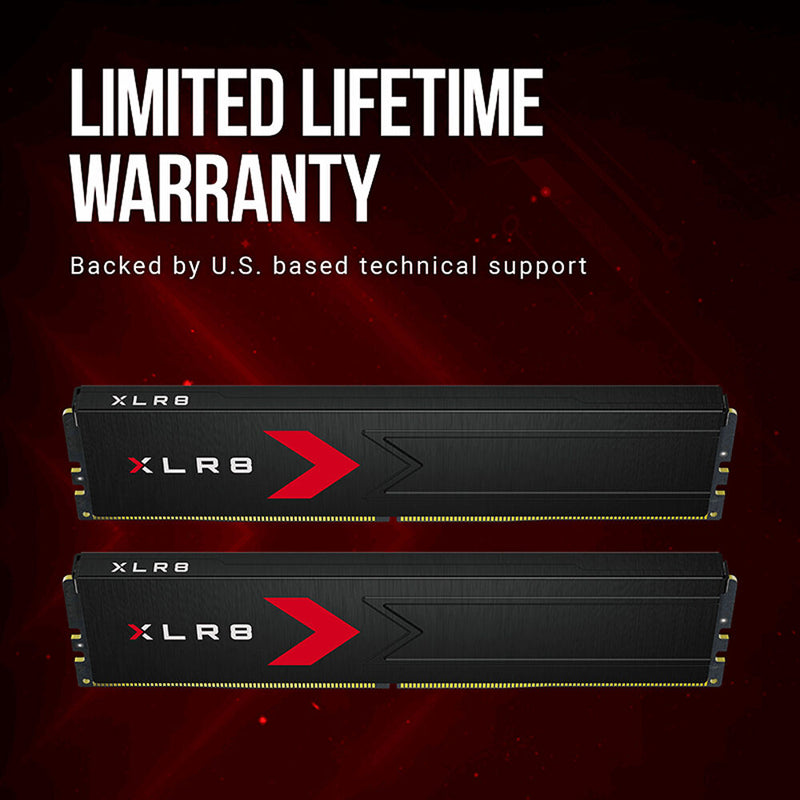 PNY 32GB XLR8 Gaming DDR5 5600 MHz UDIMM Desktop Memory Kit (2 x 16GB)