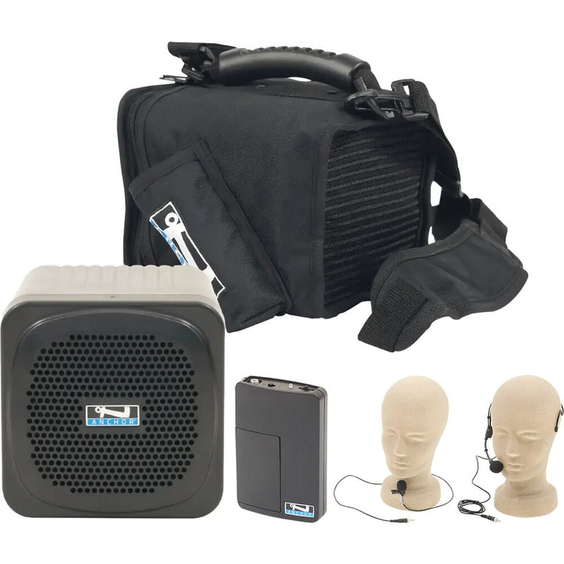 Anchor Audio MINI Pro System 1 Package with Wired Mic, Beltpack Transmitter, Lavalier Mic, and Headband Mic